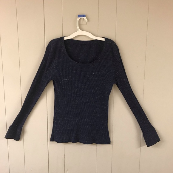 Old Navy | Tops | Cute Navy Blue Long Sleeve Shirt Tight Fit | Poshmark